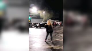 Blonde too Close in Street Drifting got a Little too Close