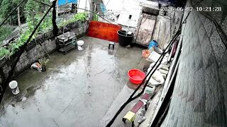 Outdoor Toilet Collapses on Woman Just Seconds After She Enters