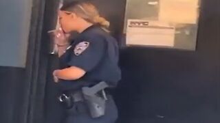 Cute Cop Getting Blitzed on the Beat.. Lol