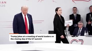 President Trump arrives at the G7 late and says… “I’m the Boss” with a smile lol