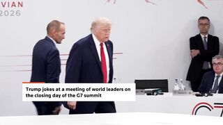 President Trump arrives at the G7 late and says… “I’m the Boss” with a smile lol