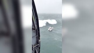 Coast Guard Swimmer Attempts a Swimming Rescue...but it gets Worse