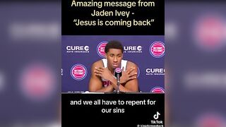 NBA Star Jayden Ivey: "Jesus is Coming Back"