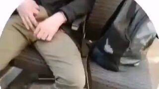 Pervert on the Bus caught by Girl he's Masturbating To