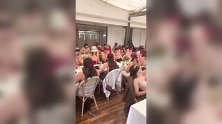 This is a "body positivity" dinner. All Girls are Naked and Blindfolded