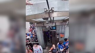 finding out the Knicks fan at the parade that tried to kiss the girl that woke him up