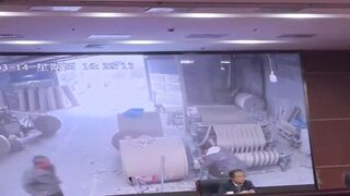 Textile Worker in China becomes Part of the Textile (Video used as Evidence in Courtroom)