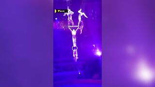 Beautiful Circus Performer can't Quite Hold On