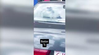 A woman was killed in Boston after a carjacking suspect hit her with the stolen car