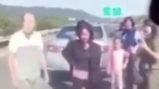 Devastating Accident of Entire Family Waiting for Help on the Highway