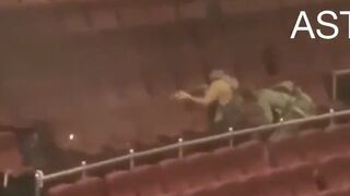 Mass Shooting from Inside Concert Stage Room Shows Men in Uniform Firing on Crowd