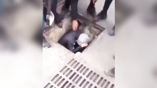 Migrants Force a Young French Boy into the Sewer and Spit on Him