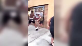 Man is Violently Knocked Out for Yelling at the Wrong Protestor