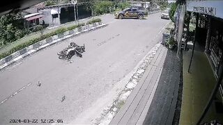 Motorist FLIES when trying to Avoid a Vehicle