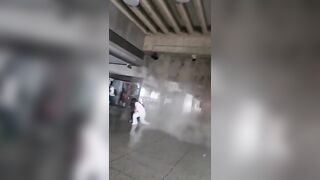 Terrifying moment airport in Venezuela is struck by earthquake