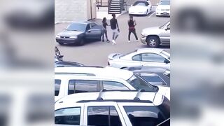 Gangster pulls Gun only to be Killed by his Victim's Bigger Gun..Killed in Front of his Girl as Well
