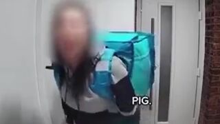 Door Dash Girl Catches her Man at Girl's House "You can go to the Gutter where you belong, You Filthy Pig"!