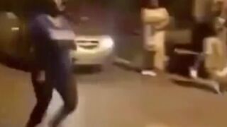 This is SPARTA!! Girl delivers Kick of the Year so Far in Street Fight