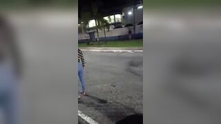 Extreme: Kid throws Bottle at Wrong Guy, his Boy is Beaten to Death while his Girl tries to Stop It