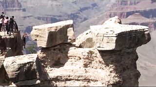 History Mystery: Tourist who Fell from the Grand Canyon 100+ Feet and Survived! Different Angle (See info for Full Story)