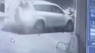 Helpless Security guard is Run Over Multiple Times then Beaten by Psycho in Russia (See Info for Full Story)