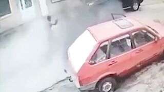 Man trying to Scare People with a Grenade has it Blow Up in his Hand...and Blowing Off his Hand