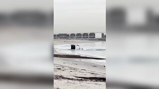 Guy wants to Test his Self-Ejection Feature of his New Jeep on the Beach