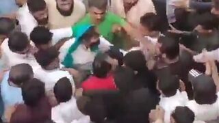 One Female among a Crowd of Islamic Republic of Pakistani's is Groped and Eventually Falls (R@pe Game)
