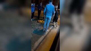 Tough Teens in Russian Beat a Man for telling them they were too Loud