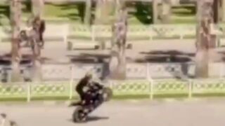 Biker in Sochi, Russia Breaks his Neck doing a Long Wheelie