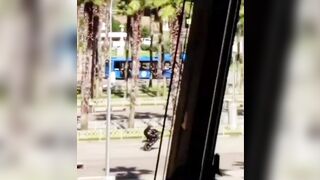 Biker in Sochi, Russia Breaks his Neck doing a Long Wheelie
