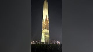 Washington Glows: The Washington Monument Shines with the Glorious Story of America