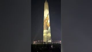 Washington Glows: The Washington Monument Shines with the Glorious Story of America