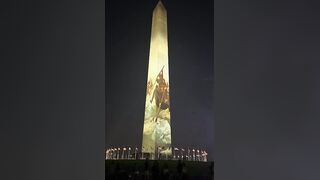 Washington Glows: The Washington Monument Shines with the Glorious Story of America