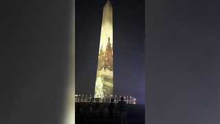 Washington Glows: The Washington Monument Shines with the Glorious Story of America