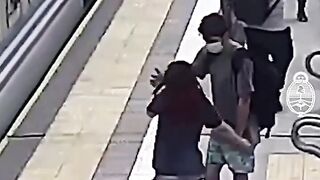 Woman Faints Face First into Train Gets Swallowed Up but Somehow Survives.