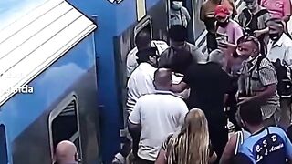 Woman Faints Face First into Train Gets Swallowed Up but Somehow Survives.