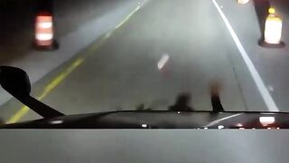 Woman Broke Down on the Highway hit by Truck and Lives...