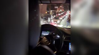 Passengers in Shock as Waymo Seemingly Drives Into Exploding Firework on July 4