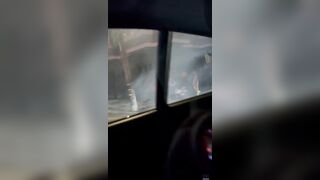 Passengers in Shock as Waymo Seemingly Drives Into Exploding Firework on July 4