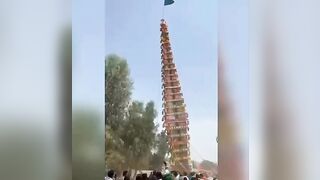 Hindu Holiday Celebration is Ruined by Falling Architecture