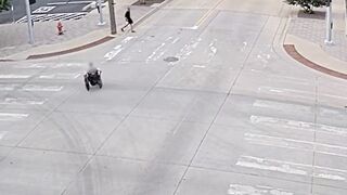 Man in wheelchair set on fire outside OKC Police Department