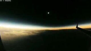 Eclipse From an Airplane!