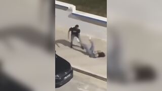 Illegal Immagrant Beats the Heck out of his Girl right on the Sidewalk in London
