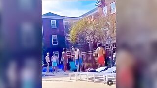 One Black Kid at Swimming Pool vs. 7 White Boys...Embarrasing