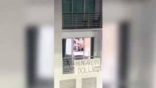 Who Needs Onlyfans? This Girl makes Money from her Balcony...Genius