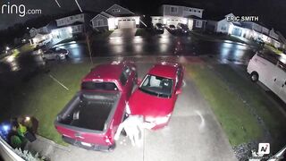 Washington, USA. Fearless Man defends his Property from 2 Criminals..Almost gets Run Over..Keeps Going