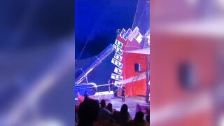 The Human Cannonball Ends up being a Dud at Live Performance Tossing Him across the Arena