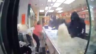 Elderly Asian Couple who Own Jewelry Store in Oakland try to Stop Thieving Thugs.