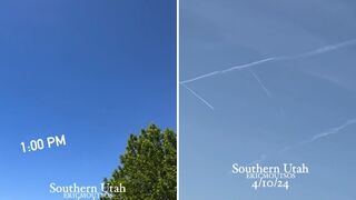 Guy Posts Shocking Video that Shows Before and After Chemtrails on Clear Sunny Day in Utah.